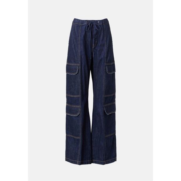 Hudson Drawstring Parachute Wide Leg Cargo Pant  LARGE 📥 - Picture 10 of 10